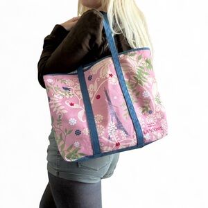 Lancome Parisian Theme Canvas Tote Bag 13”x17”